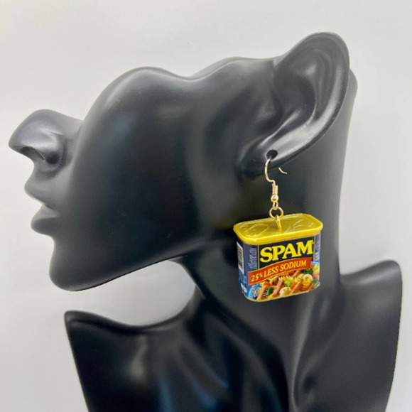Spam Earrings - Meat Earrings - Mini Brands Earrings - Food Earrings - Picture 7 of 9